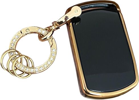 بالنسبة إلى Key Cover Cover Key Shell مع مفتاح FOB مع سلسلة المفاتيح مناسبة ل Toyota Sienna 2011-2020 Car Smart Key (Pink-Gold) in Kuwait