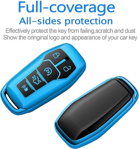Tukellen for Ford Key Fob Cover Premium Soft Full Protection Key Case Case متوافق مع 2013-2016 Ford Fusion 2015-2017 Ford Mustang F-150 Explorer (Pink) in Saudi Arabia