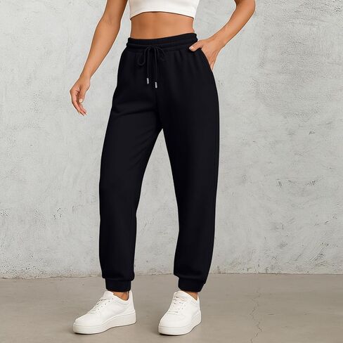 ADHOWBEW Fall Pants for Women 2025 Athletic Cuffed Joggers with Pockets Comfy Fashion Baggy Lightweight Lounge Pants in Saudi Arabia