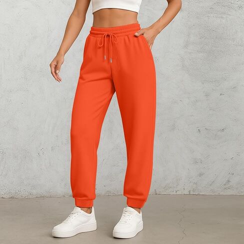 ADHOWBEW Fall Pants for Women 2025 Athletic Cuffed Joggers with Pockets Comfy Fashion Baggy Lightweight Lounge Pants in Saudi Arabia