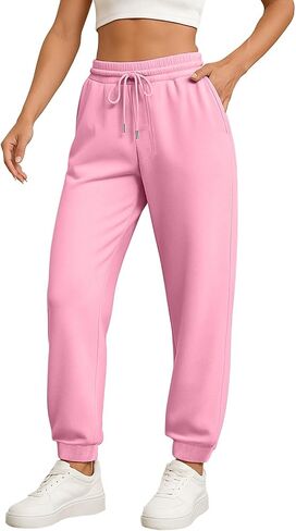 ADHOWBEW Fall Pants for Women 2025 Athletic Cuffed Joggers with Pockets Comfy Fashion Baggy Lightweight Lounge Pants in Saudi Arabia