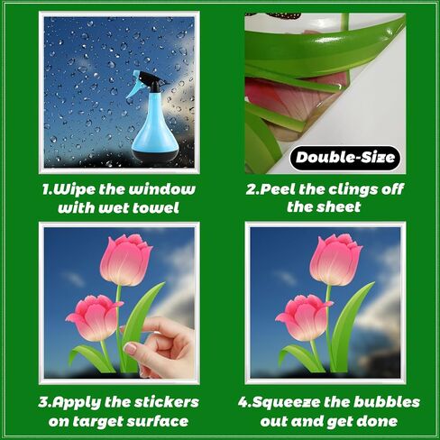 81 PCS Summer Window Clings ، Flower Butterfly Spring Window Stickers for Home Office Classroom Party School Decoration ، Set-sway-sway-sway-sway scals set in Saudi Arabia