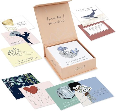 بطاقات التأكيدات الإيجابية للنساء من RYVE - 52 بطاقة ذهنية مع تأكيدات واقتباسات ملهمة - بطاقات تحفيزية، وبطاقات تأمل، وبطاقات ملهمة، وبطاقات تأكيد يومية in Kuwait