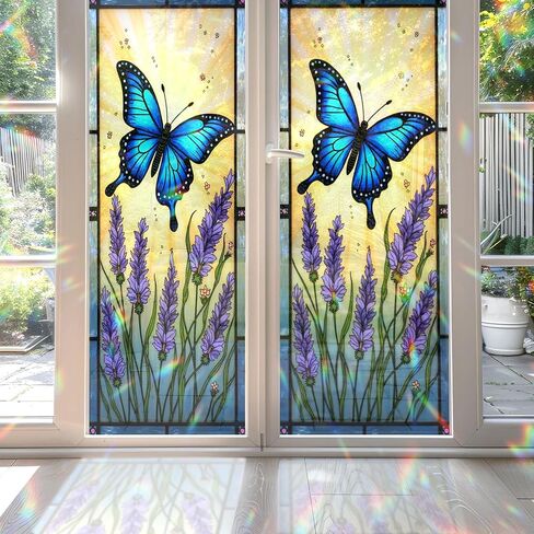 2PCS 17.7x39.4inch Celtic Knot Stained Glass Window Film, Celtic Knot Stained Glass Window Film for Bathroom Door Heat Anti UV N05 in Kuwait