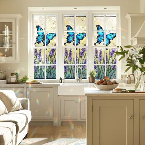 2PCS 17.7x39.4inch Celtic Knot Stained Glass Window Film, Celtic Knot Stained Glass Window Film for Bathroom Door Heat Anti UV N05 in Kuwait