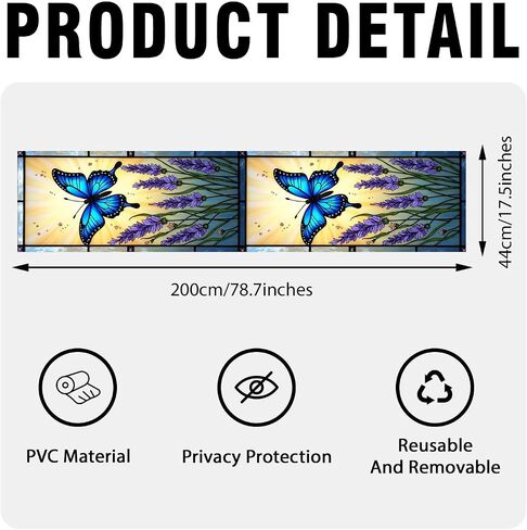 2PCS 17.7x39.4inch Celtic Knot Stained Glass Window Film, Celtic Knot Stained Glass Window Film for Bathroom Door Heat Anti UV N05 in Kuwait