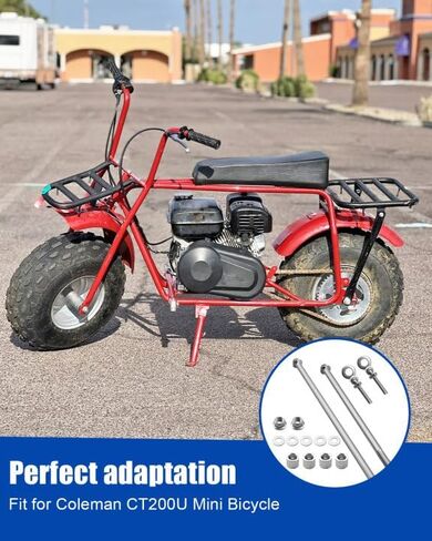 14 مم 325 مم محور خلفي دراجة مصغرة ومجموعة محور أمامي 225 مم من أجل كولمان CT200U MINI BIKE 196CC 200CC 6.5HP PowerSports ، مجموعة محامل العجلات الخلفية مع ضابط سلسلة 15 مم in Saudi Arabia
