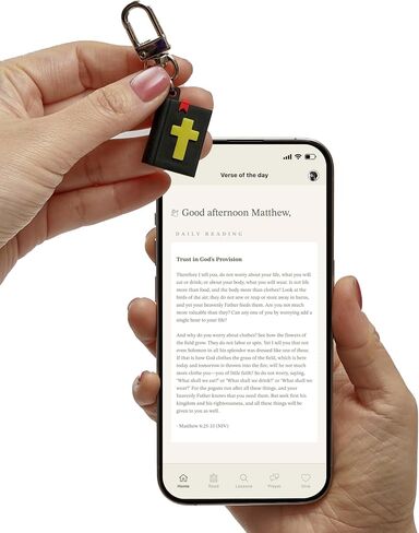 Mini Bible Keychain - اضغط مع الهاتف الذكي للآيات اليومية ، وصول الكتاب المقدس ، ولوحة الصلاة والمزيد in Saudi Arabia