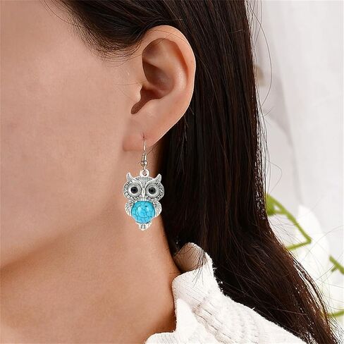 سوار قلادة من Wcrazye Western Mornds مجموعة للنساء المصنوعة يدويًا Boho Vintage Vinquoise Drop Drop Drop Arrings Dainty Bohemian Country Jewelry Gifts in Saudi Arabia