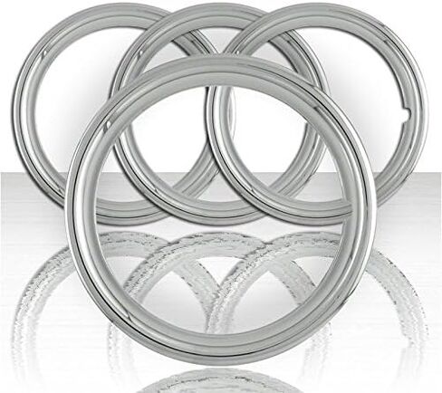 Set of Four 15' Chrome Steel 1 1/2' Deep Wheel Trim Rings in Saudi Arabia