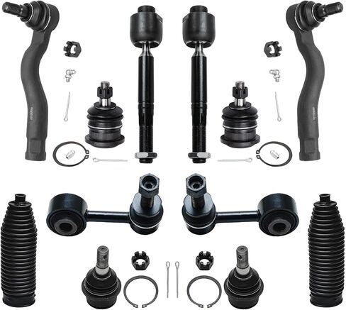 Detroit Axle - Front Upper Lower Ball Joints + Sway Bars + Inner Outer Tie Rod Ends Boots Replacement for Toyota Tundra Sequoia - 12pc Set in Saudi Arabia
