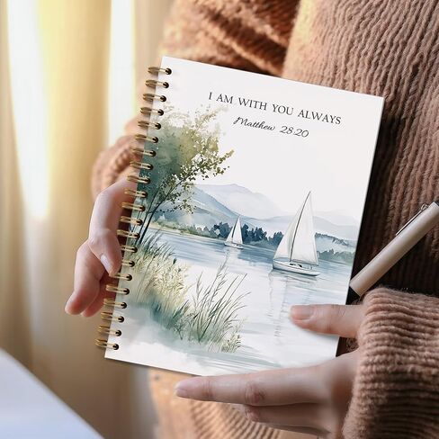 Wildflower Jesus Walking With Girl Christian Spiral Notebook Journal, Church Notes Notebook, Christian Jesus Church Prayer Journal Gift For Women Girls, 5.5 x 8.3 Inches in Kuwait