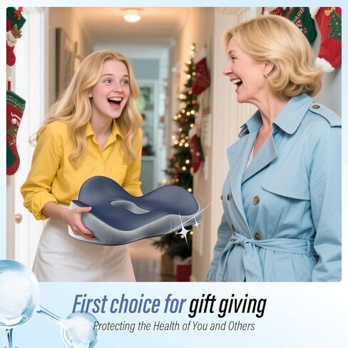 وسادة مقعد للتخفيف من الضغط-تخفيف آلام العصعص من الدرجة الطبية لخطوط النسا وعظم الذيل ، ورغوة الذاكرة على شكل W مع قاعدة غير متدنية ، ومكتب/كرسي متحرك (الأزرق البحري) in Kuwait