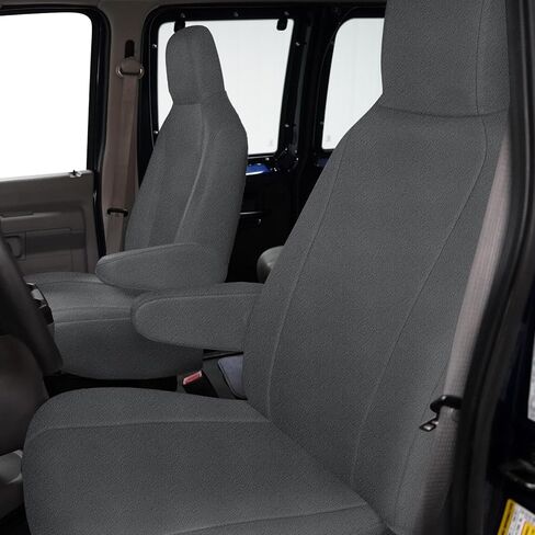 Custom-Fit Front Seat Covers Sets Replace for 2009-2023 Ford E150 E250 E350 Van High Back Bucket Seats, Soft Dutch Velvet Composite Foam Lining Breathable Seat Cover Cushion in Kuwait