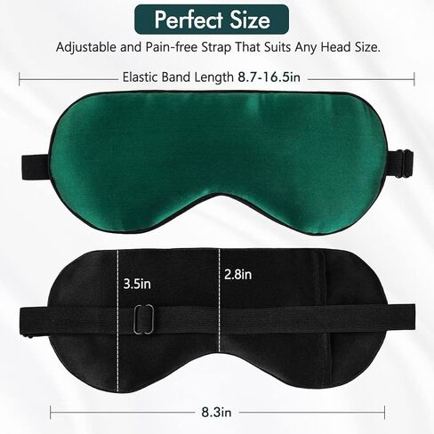 قناع نوم حريري يحجب الضوء، قناع العين المنعش LC-dolida للنوم، قناع نوم 3 في 1 يتضمن بذور السينا الحريرية وأقنعة هلامية للعين للنساء والرجال الذين يعانون من جفاف العين in Kuwait