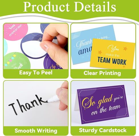 50 pack Employee Appreciation Cards with Envelopes Colorful Employee Thank You Cards Blank Inside Employee Staff Appreciation Cards Bulk for Coworkers Team Motivational Staff Thank You Cards 6x4in in Saudi Arabia