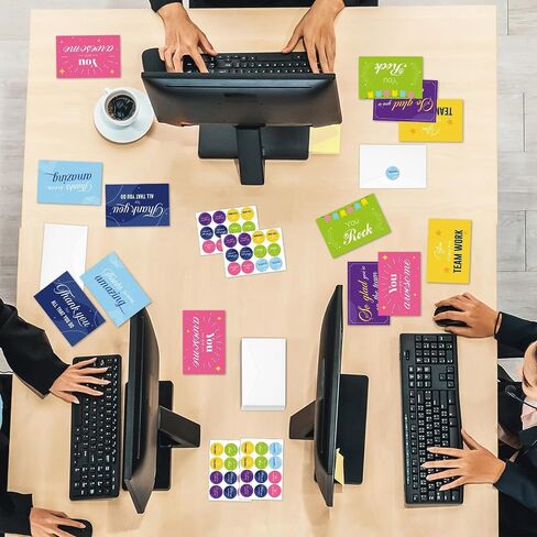 50 pack Employee Appreciation Cards with Envelopes Colorful Employee Thank You Cards Blank Inside Employee Staff Appreciation Cards Bulk for Coworkers Team Motivational Staff Thank You Cards 6x4in in Saudi Arabia