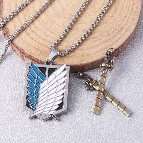 AOT Wings of Freedom Eren's Key Pendant Necklace - Shingeki No Kyojin Anime Chain - Gift for Men Women and Fans in Saudi Arabia