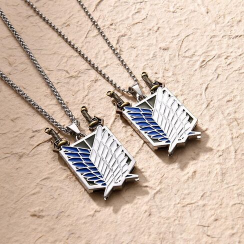 AOT Wings of Freedom Eren's Key Pendant Necklace - Shingeki No Kyojin Anime Chain - Gift for Men Women and Fans in Saudi Arabia