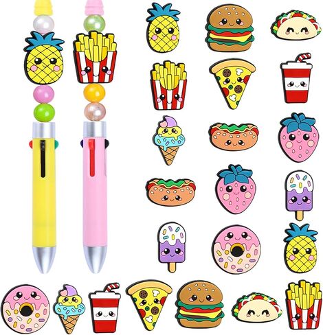 14 قطعة من الخرز البؤري السيليكوني لعيد الميلاد للأقلام، خرز بؤري بنمط عيد الميلاد بالجملة لصنع سلسلة المفاتيح والأقلام القابلة للخرز كروكس مجوهرات سوار صناعة الحرف اليدوية لوازم المشروع in Kuwait