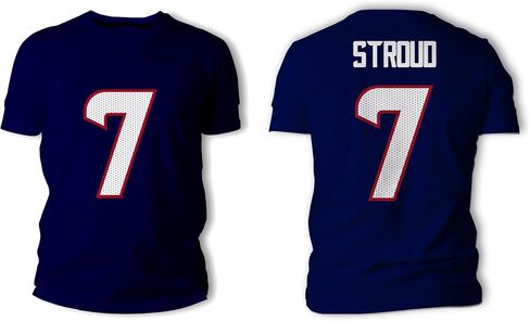 CJ Stroud #7 Houston Football T-Shirt 100% Cotton Jersey Texas in Kuwait