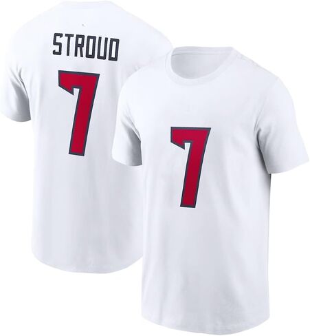 CJ Stroud #7 Houston Football T-Shirt 100% Cotton Jersey Texas in Kuwait