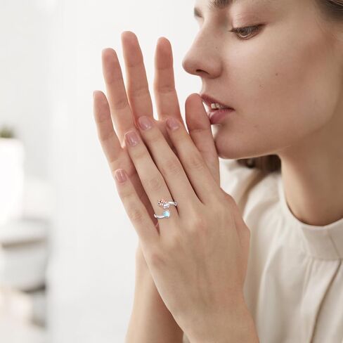 خاتم الدشهند 925 من الفضة الاسترليني كلب الدشهند قابل للتعديل حلقة مفتوحة جرو الكلب مجوهرات بأشكال حيوانات للنساء عاشق الدشهند in Kuwait