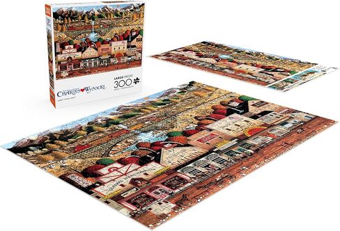 Buffalo Games - Charles Wysocki - Ice Cream and Hopscotch - 300 Piece Jigsaw Puzzle for Adults Challenging Puzzle Perfect for Game Nights - Finished Puzzle Size is 21.25 x 15.00 in Saudi Arabia