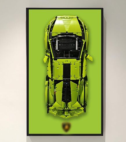 Display Wallboard for Lego Technic Ferrari Daytona SP3 42143, Race Car 1:8 Scale, Compatible with Lego Ferrari Cars, Gift Ideas for Lego Car Wall Mount Enthusiasts, 31.5 x 19.7 inches in Kuwait