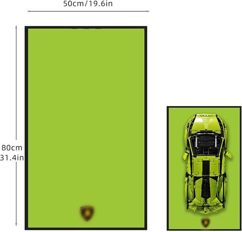 Display Wallboard for Lego Technic Ferrari Daytona SP3 42143, Race Car 1:8 Scale, Compatible with Lego Ferrari Cars, Gift Ideas for Lego Car Wall Mount Enthusiasts, 31.5 x 19.7 inches in Kuwait
