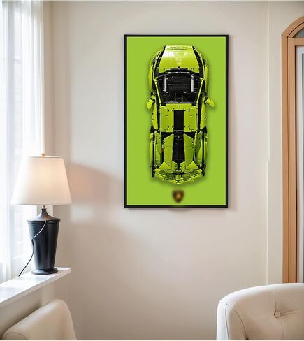 Display Wallboard for Lego Technic Ferrari Daytona SP3 42143, Race Car 1:8 Scale, Compatible with Lego Ferrari Cars, Gift Ideas for Lego Car Wall Mount Enthusiasts, 31.5 x 19.7 inches in Kuwait