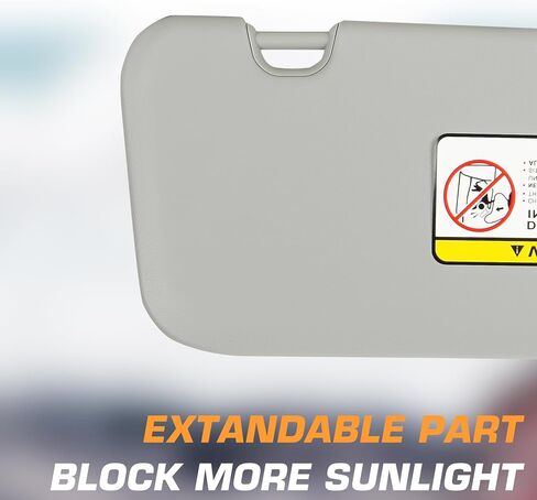 Left Driver Side Gray Sun Visor Fit for Hyundai Elantra 2017 2018 2019 2020 Sunvisor Replacement 85210-F0100TTX 85210F0100TTX 85210 F0100TTX in Saudi Arabia