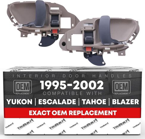 T1A Interior Door Handle Compatible with Chevy/GMC C/K 1500-3500, Suburban, Yukon 1995-2002 - OEM Replacement 15708051, 77570 - Upgraded Metal in Saudi Arabia