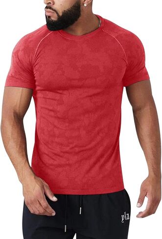 رجال قصير الأكمام القمصان العضلية غير الرسمية الطاقم العادي in Kuwait