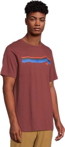 The North Face Men Evolution Tequila Sunrise Short Tee | قميص القطن مع تصميم جرافيك ، وضع في الأكمام ، طوق مضلع in Saudi Arabia