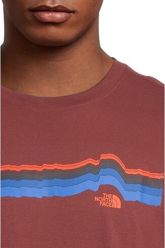 The North Face Men Evolution Tequila Sunrise Short Tee | قميص القطن مع تصميم جرافيك ، وضع في الأكمام ، طوق مضلع in Saudi Arabia