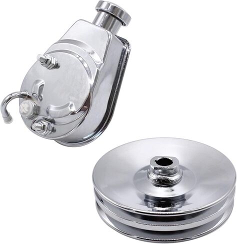 BBC SBC Chevy ChromeSaginaw Style Power Steering Pump w/Double Groove Pulley in Saudi Arabia