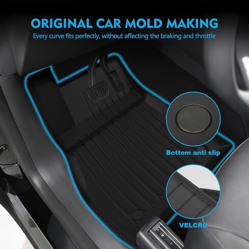 2025 Floor Mats for Tesla Model 3 2024 Accessories 6 Piece All-Weather Accessory Set with Cargo Liner and Truck Storage Mat fit for Daily Commutes, Road Trips (Model 3 Highland 2024+) in Kuwait