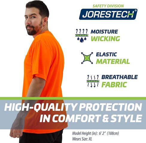 JORESTECH Pack of 5 Short Sleeve T-Shirts: The Ultimate Blend of Moisture-Wicking and Fast-Drying Comfort for All-Day Use in Kuwait