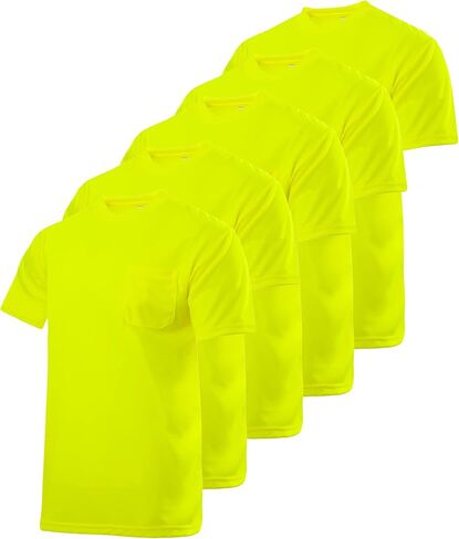 JORESTECH Pack of 5 Short Sleeve T-Shirts: The Ultimate Blend of Moisture-Wicking and Fast-Drying Comfort for All-Day Use in Kuwait