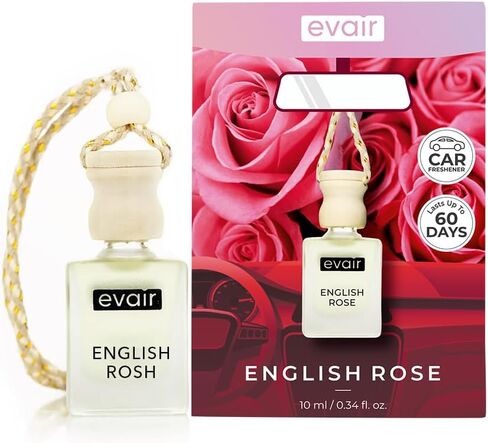معطر الهواء Evair مع عطر الزيوت الأساسية في زجاجة زجاجية مع غطاء الناشر الخشبي | 10 مل - حزمة من 1 (غاردينيا) in Saudi Arabia