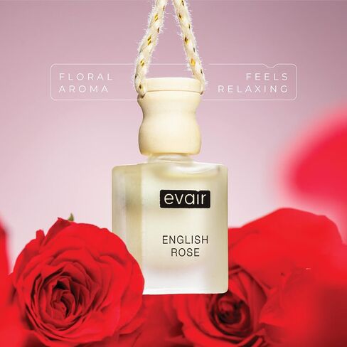 معطر الهواء Evair مع عطر الزيوت الأساسية في زجاجة زجاجية مع غطاء الناشر الخشبي | 10 مل - حزمة من 1 (غاردينيا) in Saudi Arabia