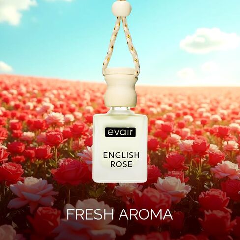 معطر الهواء Evair مع عطر الزيوت الأساسية في زجاجة زجاجية مع غطاء الناشر الخشبي | 10 مل - حزمة من 1 (غاردينيا) in Saudi Arabia
