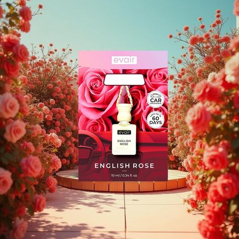 معطر الهواء Evair مع عطر الزيوت الأساسية في زجاجة زجاجية مع غطاء الناشر الخشبي | 10 مل - حزمة من 1 (غاردينيا) in Saudi Arabia