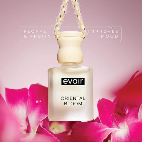 معطر الهواء Evair مع عطر الزيوت الأساسية في زجاجة زجاجية مع غطاء الناشر الخشبي | 10 مل - حزمة من 1 (غاردينيا) in Kuwait