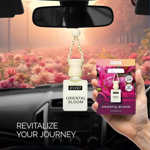معطر الهواء Evair مع عطر الزيوت الأساسية في زجاجة زجاجية مع غطاء الناشر الخشبي | 10 مل - حزمة من 1 (غاردينيا) in Kuwait