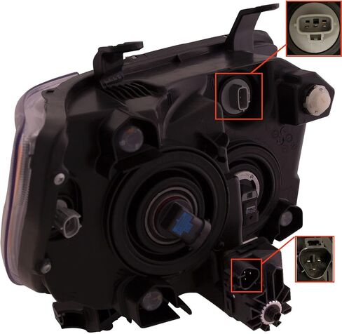 HEADLIGHTSDEPOT Headlight w/Level Adjuster CAPA Certified Right Passenger Compatible with 2009-2013 Toyota Tundra in Kuwait