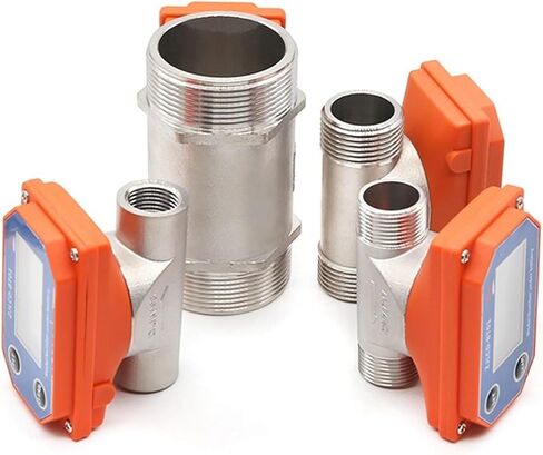 1PCS Industrial Intelligent Digital Display Flowmeter High-Precision Sewage Pipe Sensor Liquid Meter Stainless Steel Internal Teeth(ZJSUS-BT01-DN32) in Saudi Arabia