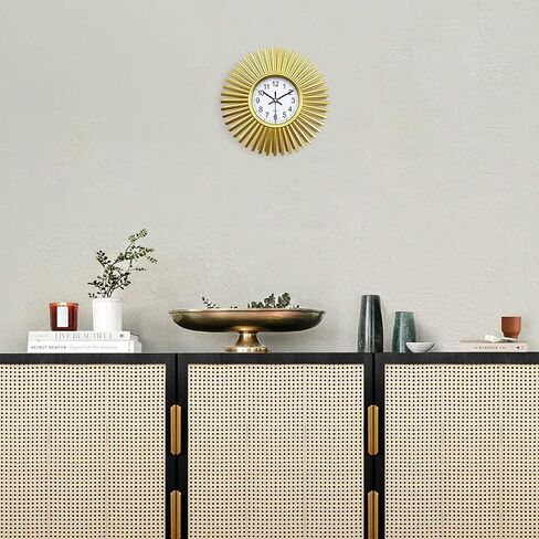 ساعة حائط صغيرة ، ساعة حائط ذهبية بحجم 10 بوصات ، بطارية زخرفية خمر في منتصف القرن in Kuwait