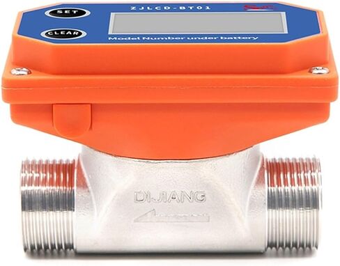 1PCS Industrial Intelligent Digital Display Flowmeter High-Precision Sewage Pipe Sensor Liquid Meter Stainless Steel Internal Teeth(ZJSUS-BT01-DN32) in Saudi Arabia